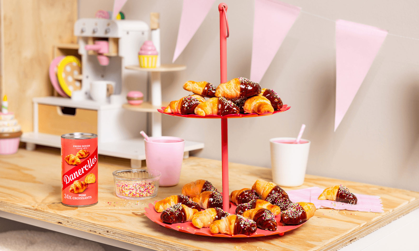 Mini croissants met chocolade
